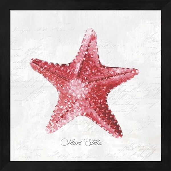 Eva Watts 'Red Starfish' Framed Art
