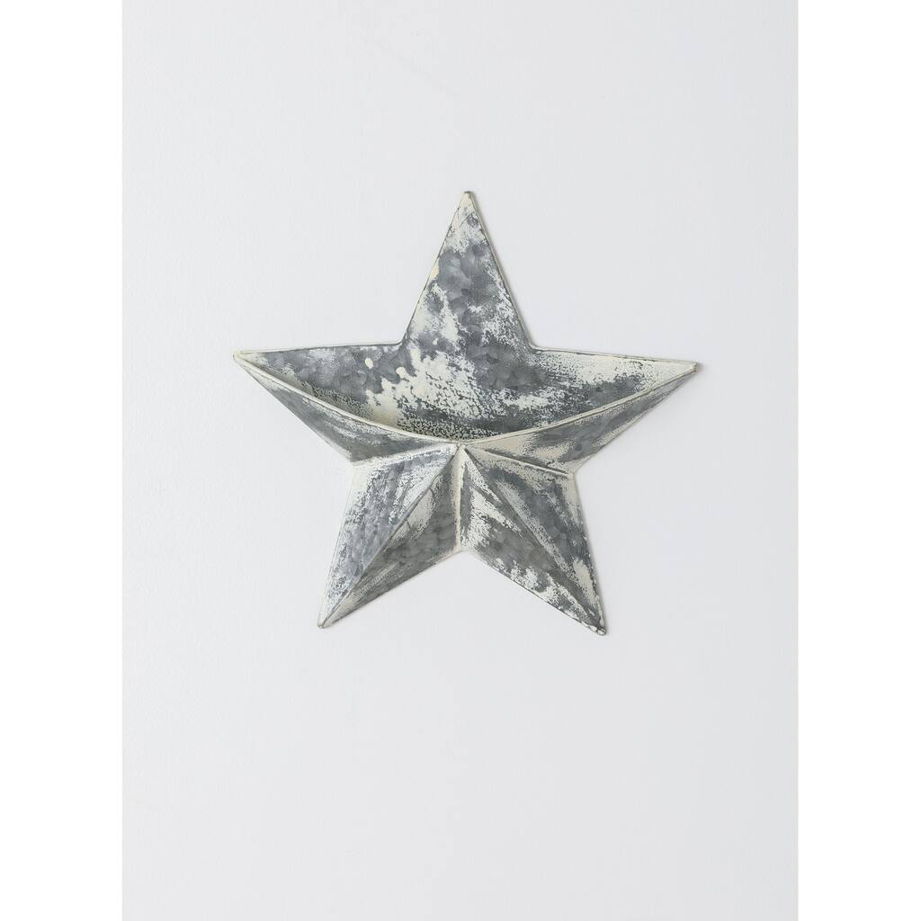 Sullivans Weathered Star Wall Pocket - 14"L x 3"W x 14"H