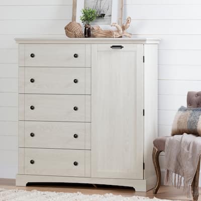 South Shore Lilak Door Chest with 5 Drawers - 5-Drawer