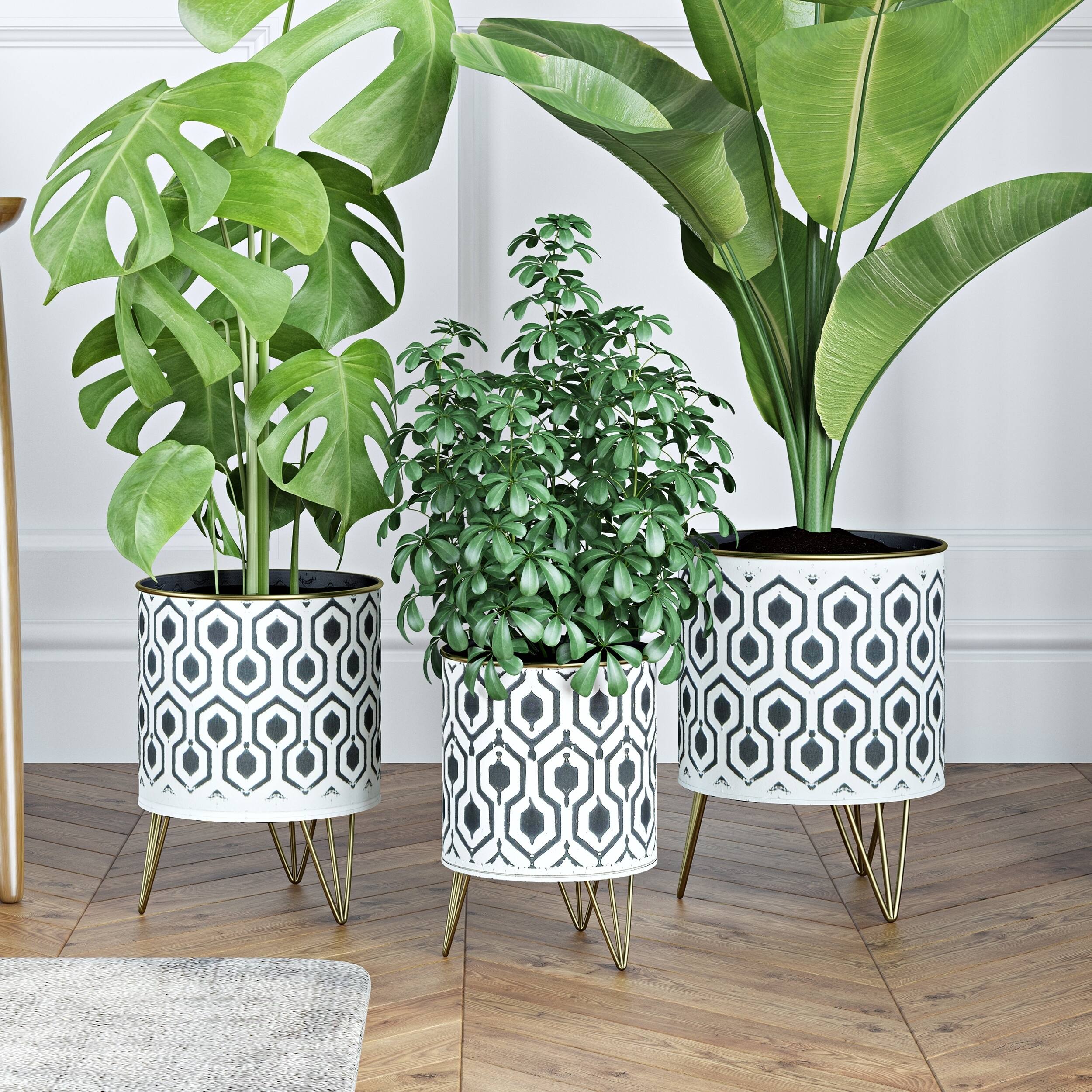Andrey Modern Planters Set Of 3 On Andrey Modern Planters Set Of 3