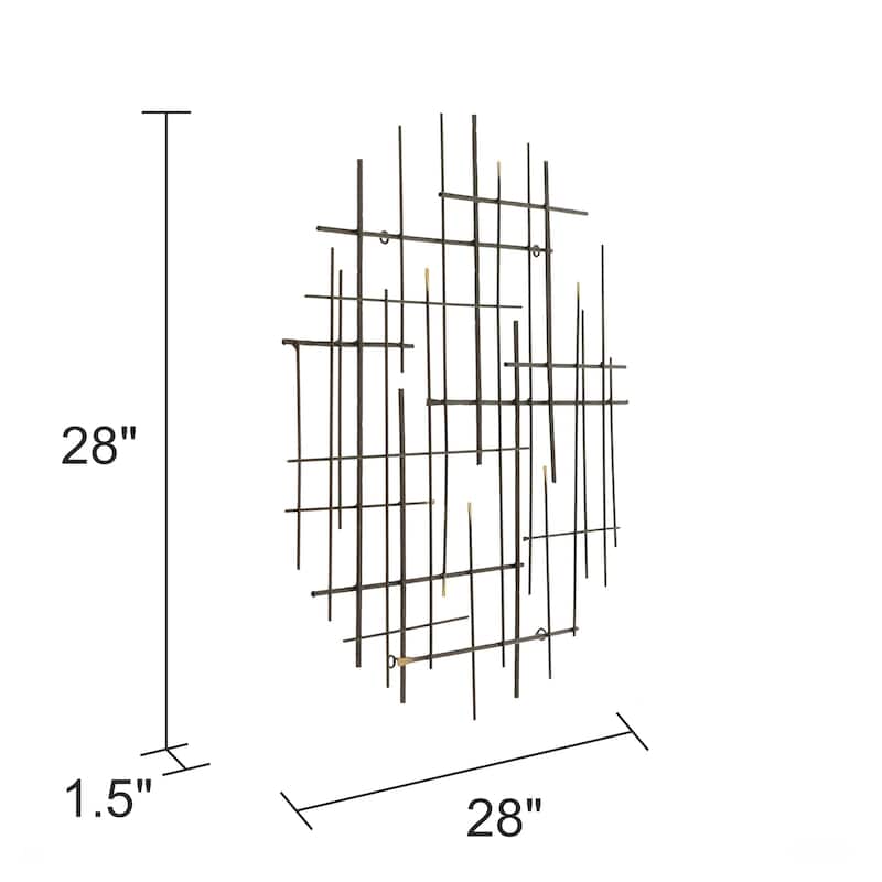 Carson Carrington Idakra Modern Metal Wall Decor - 28"H x 28"W x 1.5"D