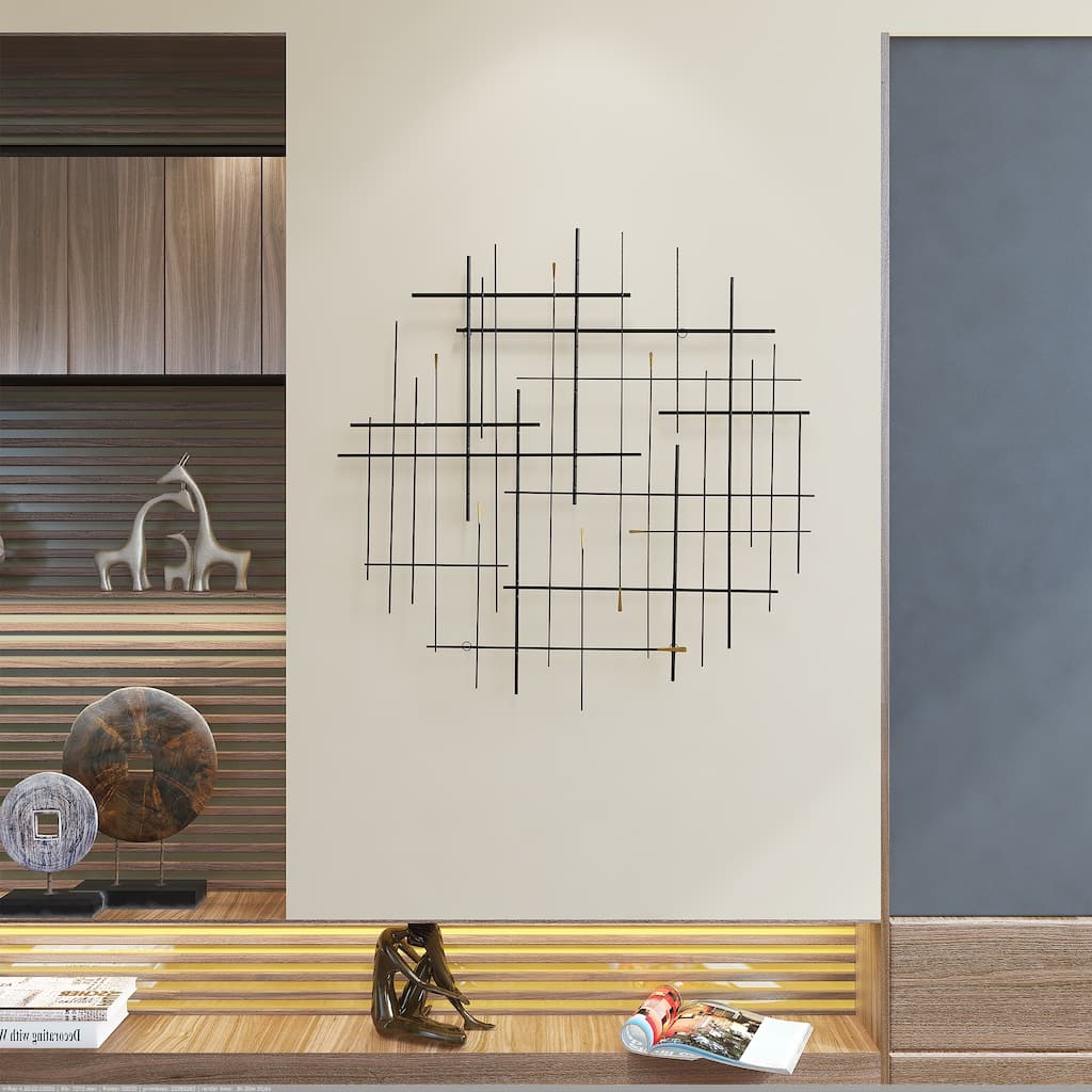 Carson Carrington Idakra Modern Metal Wall Decor - 28"H x 28"W x 1.5"D