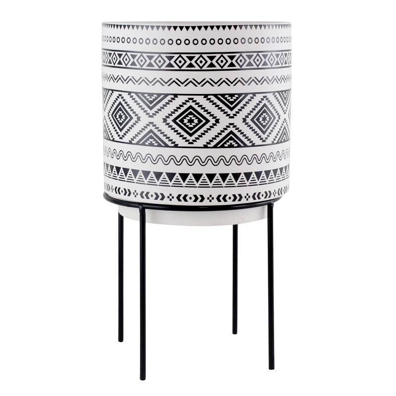 Mateo Modern Ceramic Planter - 14"H x 8"W x 8"D
