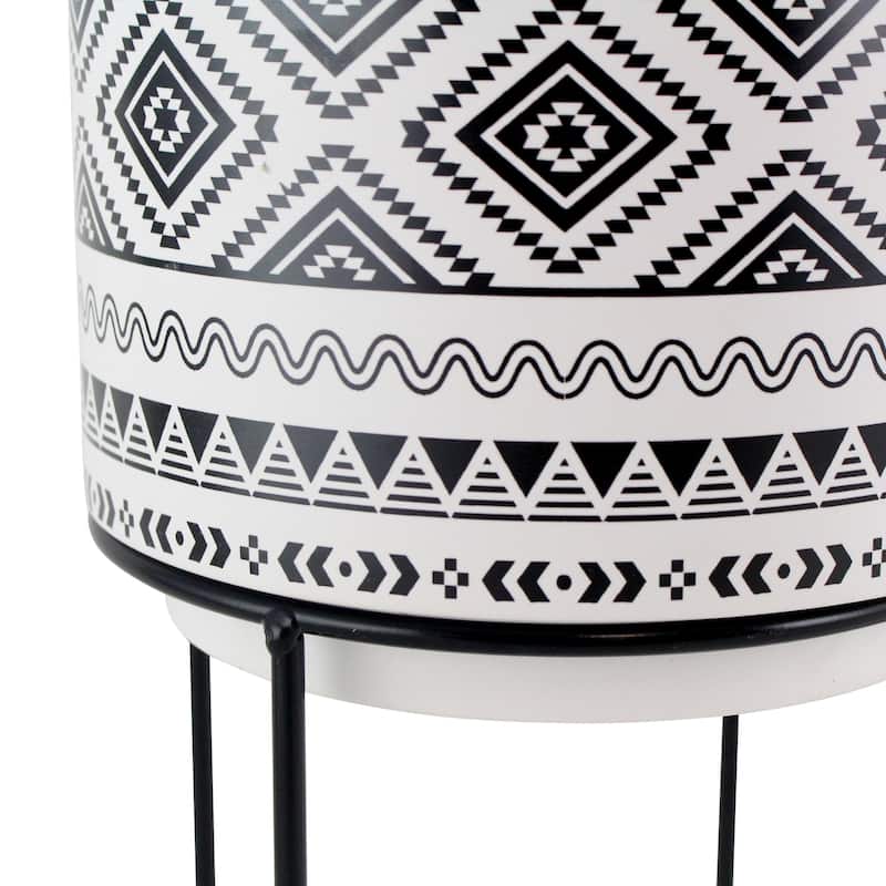 Mateo Modern Ceramic Planter - 14"H x 8"W x 8"D