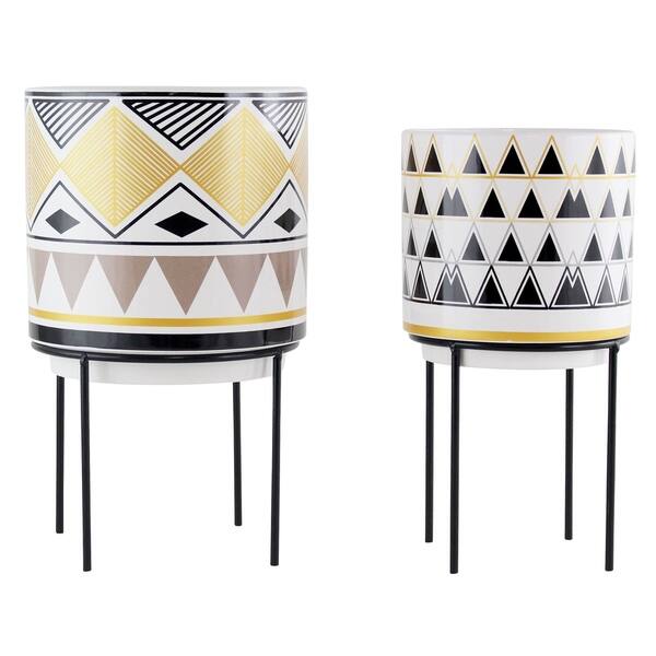 Ayaz Mid Century Modern Ceramic Planters (Set of 2)