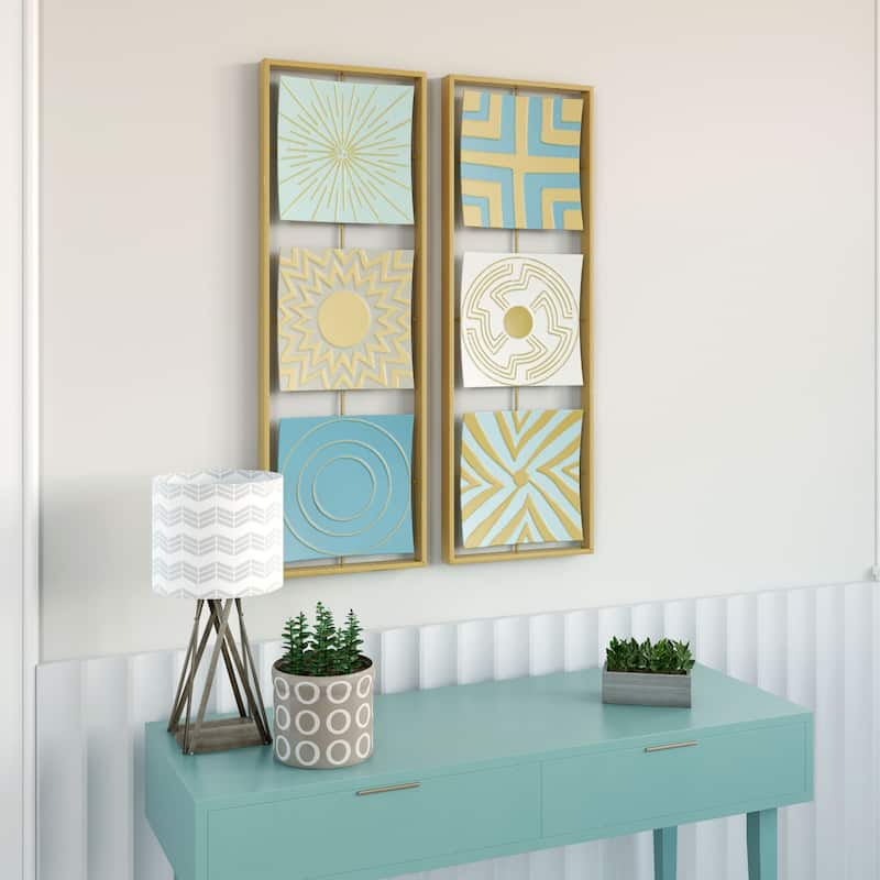 Camber Modern Metal Wall Decor (Set of 2) - 35.5"H x 12"W x 1.5"D
