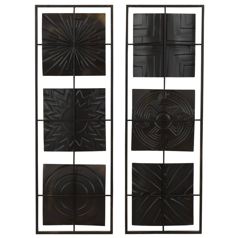 Camber Modern Metal Wall Decor (Set of 2) - 35.5"H x 12"W x 1.5"D