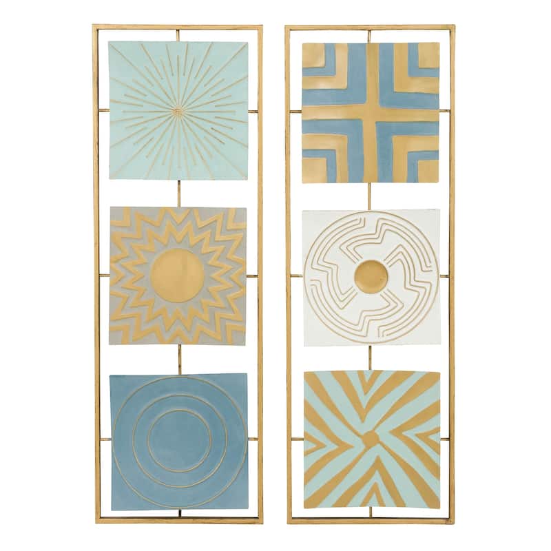 Camber Modern Metal Wall Decor (Set of 2) - 35.5"H x 12"W x 1.5"D