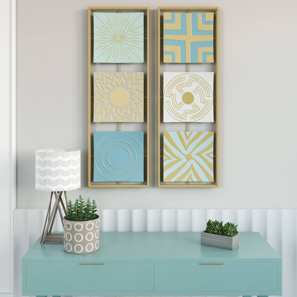 Camber Modern Metal Wall Decor (Set of 2) - 35.5"H x 12"W x 1.5"D