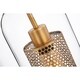 preview thumbnail 6 of 6, Jamin Brass 1-light Pendant with Clear Glass Shade