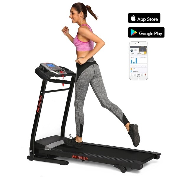 jogging on a treadmill