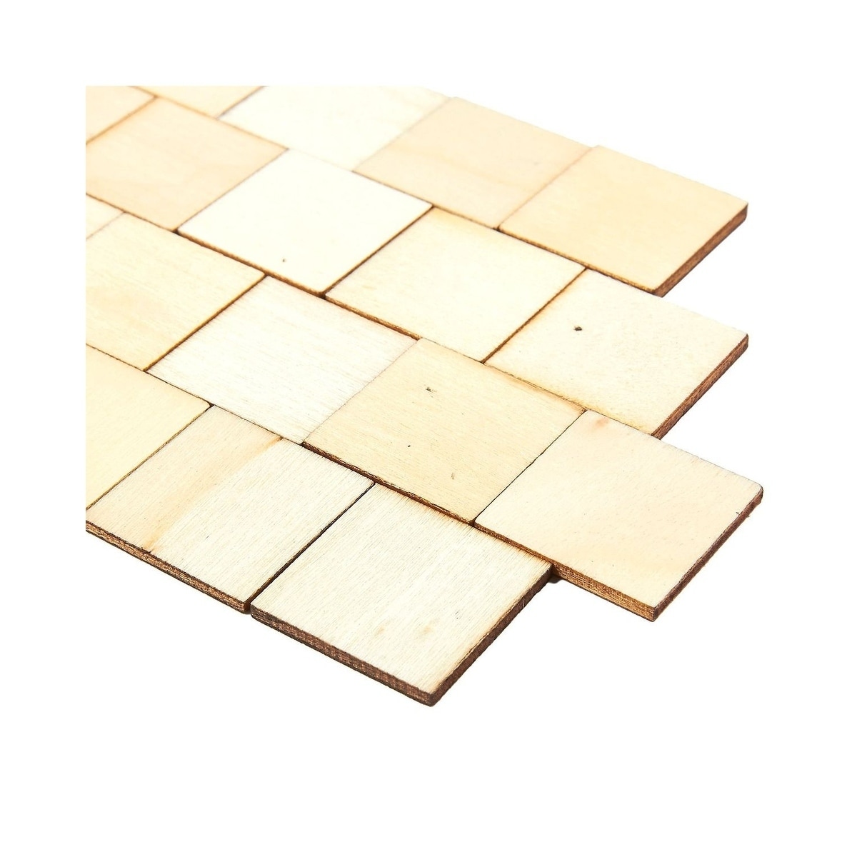 Wood Squares for Crafts, 100-Count Unfinished Wooden Square Cutouts, 1 x 1  Inches