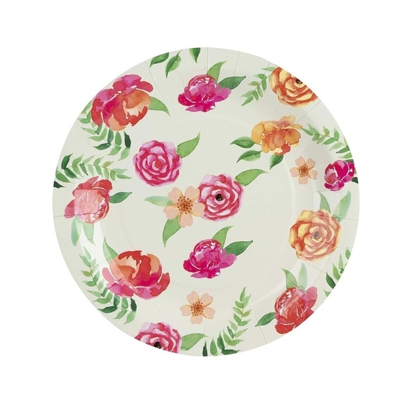 floral disposable tableware