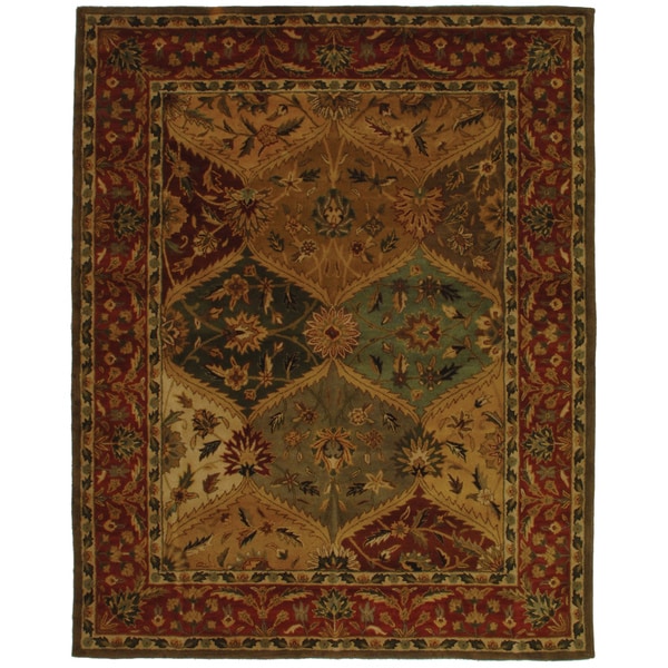 Safavieh Handmade Heritage Traditional Kerman Burgundy Wool Rug (8'3 x 11')