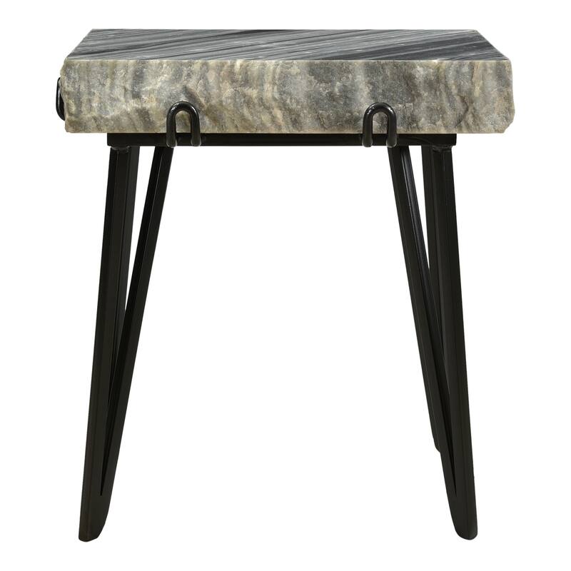 Aurelle Home Rectangle Solid Marble Modern Accent Table