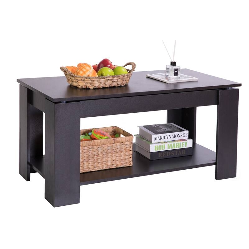 Modern Wood Coffee Table with Lift Tabletop