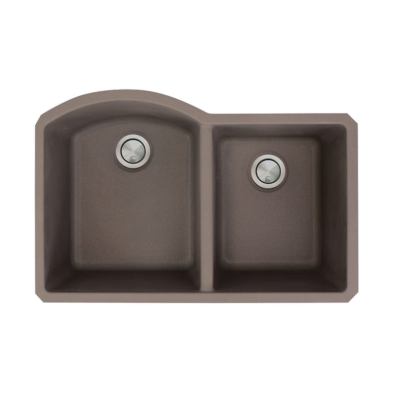 Transolid Aversa Granite 31-in Undermount Kitchen Sink - 20.5" X 31.5" X 9.5" - Espresso