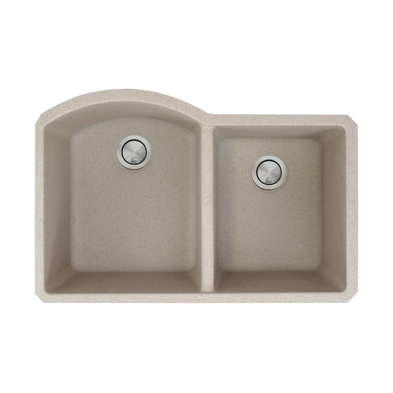 Transolid Aversa Granite 31-in Undermount Kitchen Sink - 20.5" X 31.5" X 9.5" - Cafe Latte