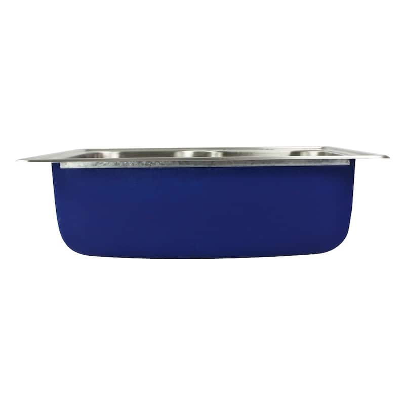 Transolid Meridian 25-in 16 Gauge Offset Drop-in Single Bowl Kitchen Sink