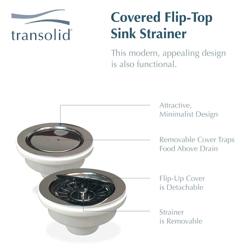 Transolid Classic 33-in 18 Gauge Drop-in Double Bowl Kitchen Sink with Grids, Strainer, Disposer Strainer, Ins