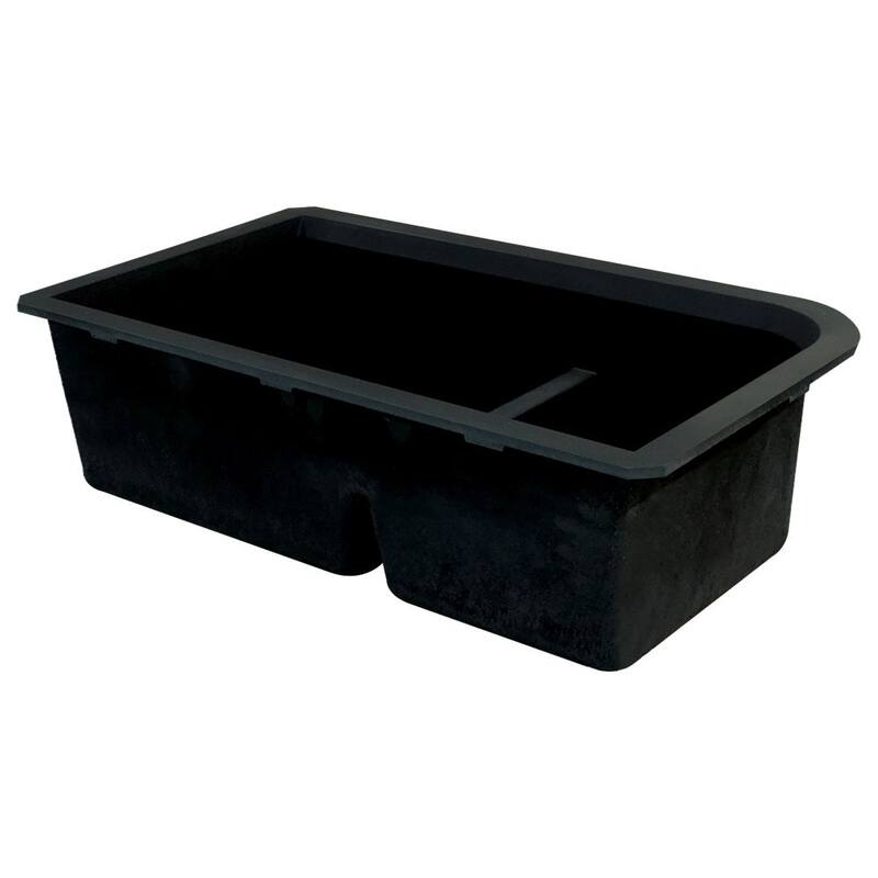 Transolid Radius Granite 31-in Undermount Kitchen Sink Kit with Grids, Strainers and Drain Installation Kit