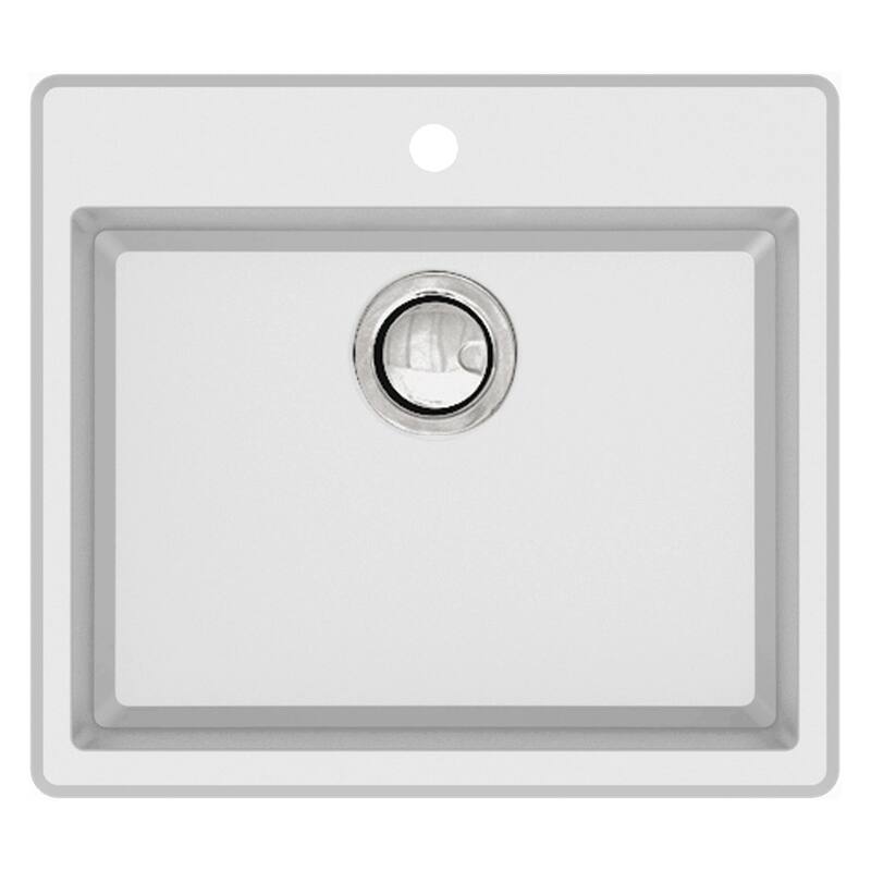 Transolid Quantum 22-in silQ Granite Drop-in Single Bowl Kitchen Sink