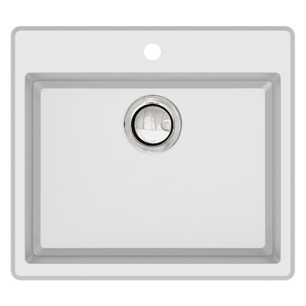 Transolid Quantum 22-in silQ Granite Drop-in Single Bowl Kitchen Sink
