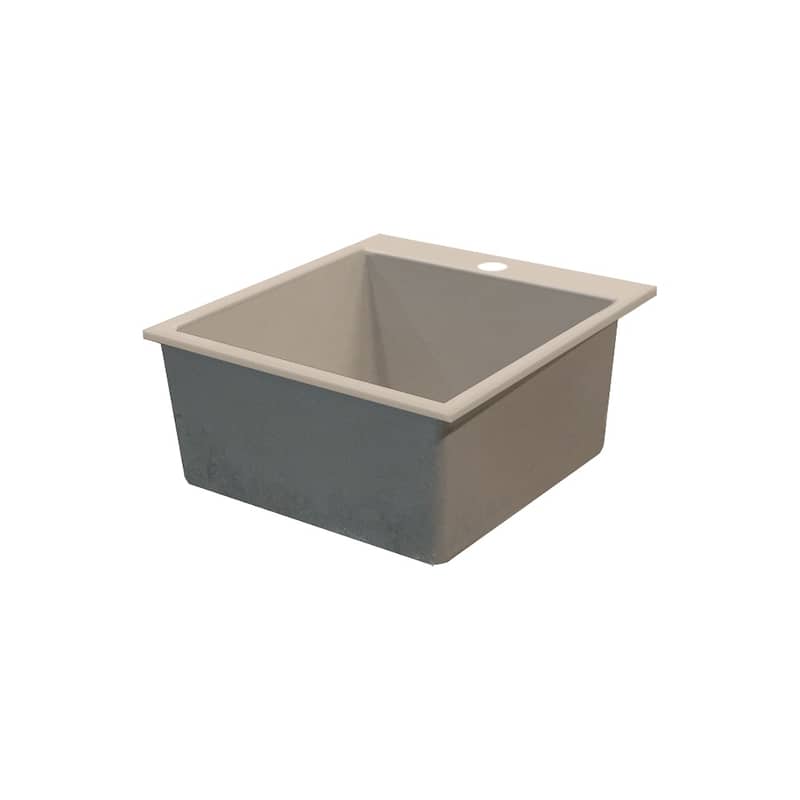 Transolid Quantum 22-in silQ Granite Drop-in Single Bowl Kitchen Sink