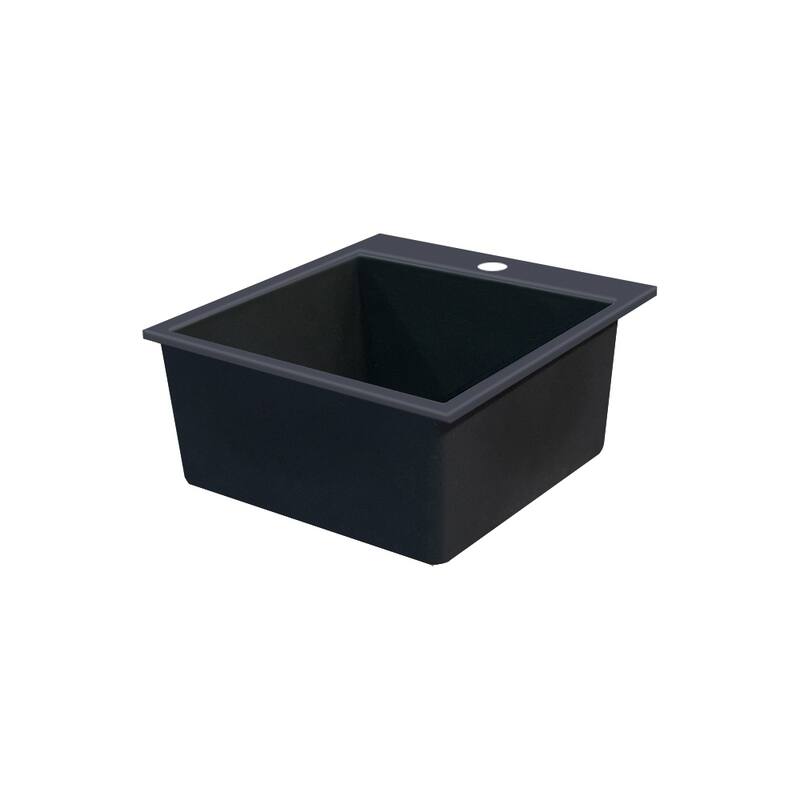Transolid Quantum 22-in silQ Granite Drop-in Single Bowl Kitchen Sink