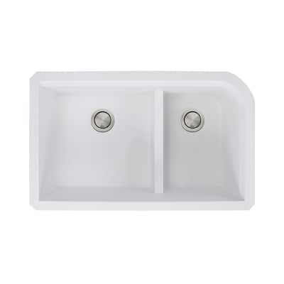 Transolid Radius Granite 31-in Undermount Kitchen Sink