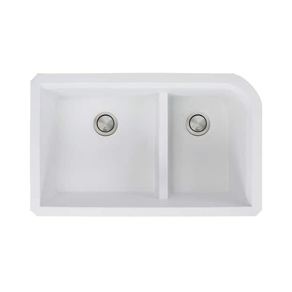 slide 2 of 15, Transolid Radius Granite 31-in Undermount Kitchen Sink