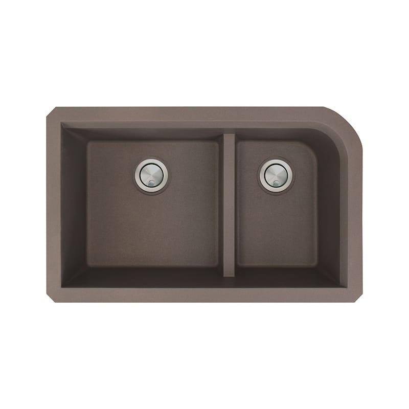 Transolid Radius Granite 31-in Undermount Kitchen Sink - 19.25" X 31.75" X 9.5" - Espresso