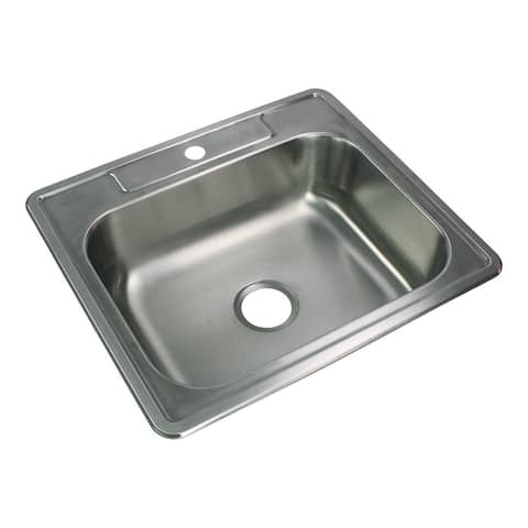 Transolid Select 25-in 22 Gauge Drop-in Single Bowl Kitchen Sink