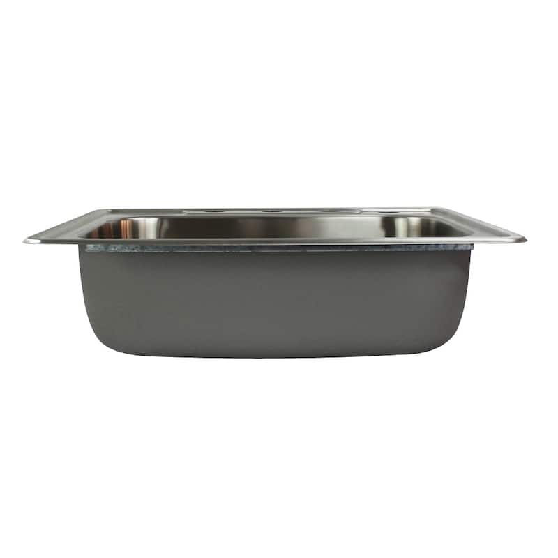Transolid Select 25-in 22 Gauge Drop-in Single Bowl Kitchen Sink