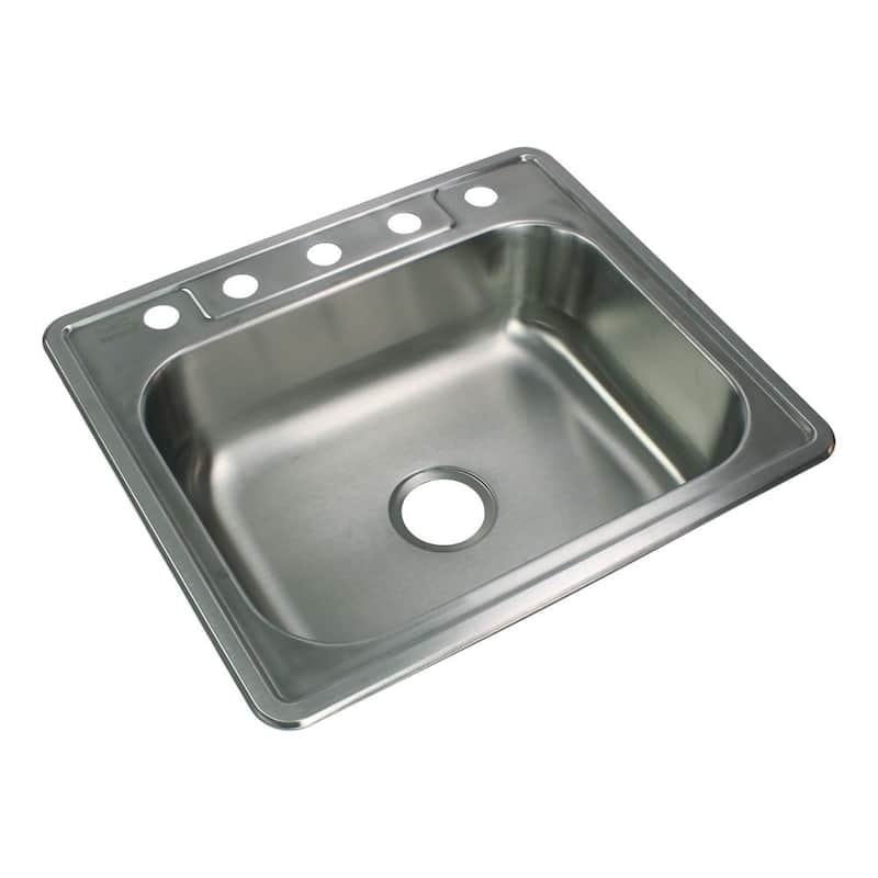 Transolid Select 25-in 22 Gauge Drop-in Single Bowl Kitchen Sink - 5