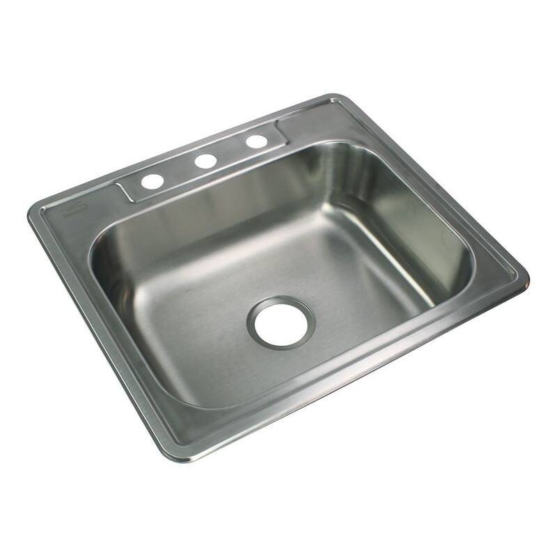 Transolid Select 25-in 22 Gauge Drop-in Single Bowl Kitchen Sink - 3