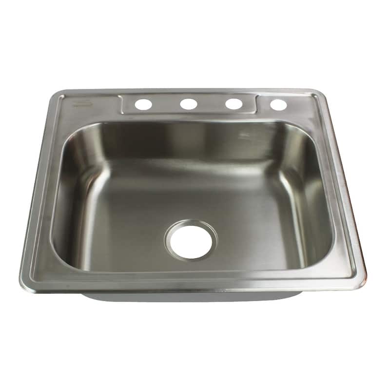 Transolid Select 25-in 22 Gauge Drop-in Single Bowl Kitchen Sink
