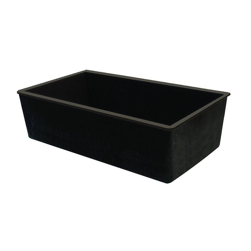 Transolid Zero 30-in silQ Granite Integral/Dual Mount Single Bowl Kitchen Sink with 0 Holes