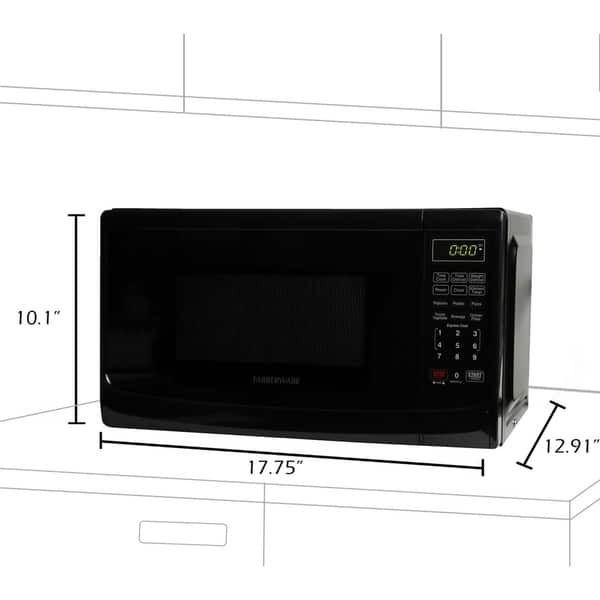 Farberware Classic 1.1 Cu. ft. 1000-Watt Microwave Oven Metallic Red