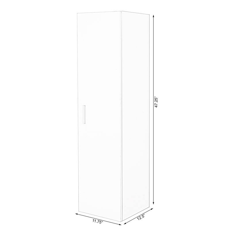 Modern Long Bathroom Wall Mounted Cabinet, White