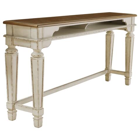 Realyn Long Counter Table - White - 72.13" W x 16" D x 36.13" H