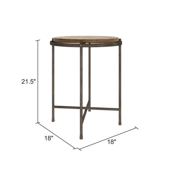 Patton Industrial Accent Table - 21.5