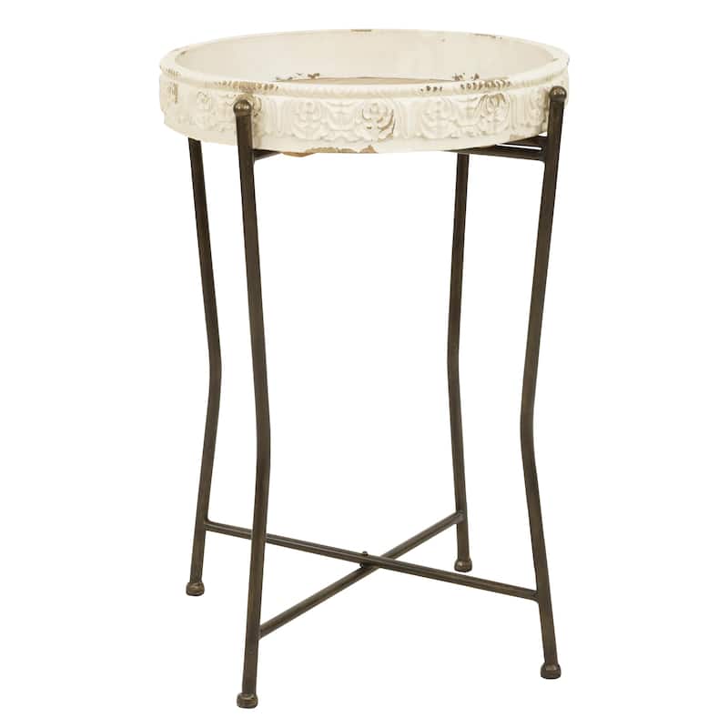Sarina Farmhouse Accent Table - 23.5"H x 15.5"W x 15.5"D