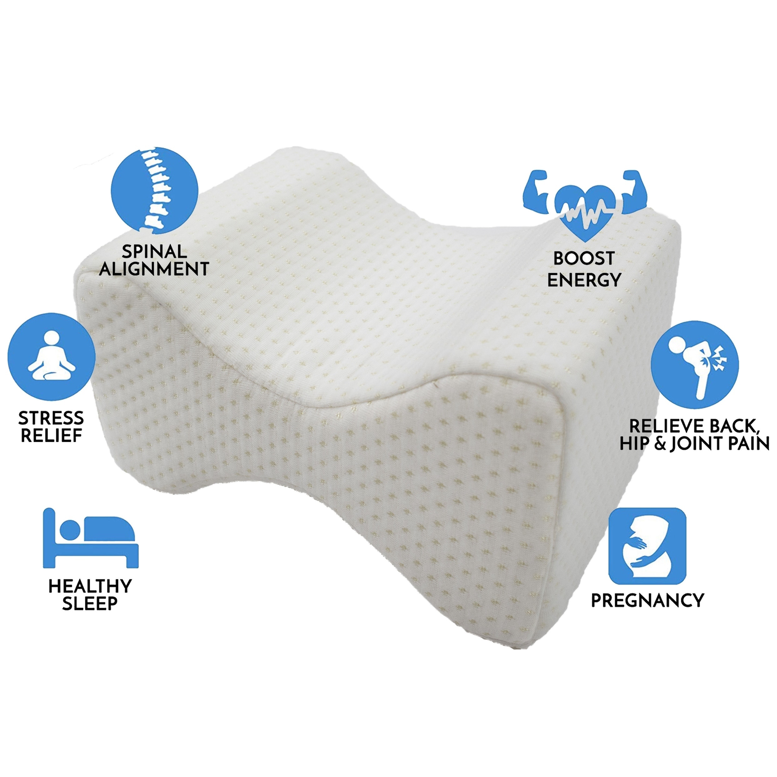 Shatex Memory Foam Lumbar Standard Pillow For Low Back Pain Relief