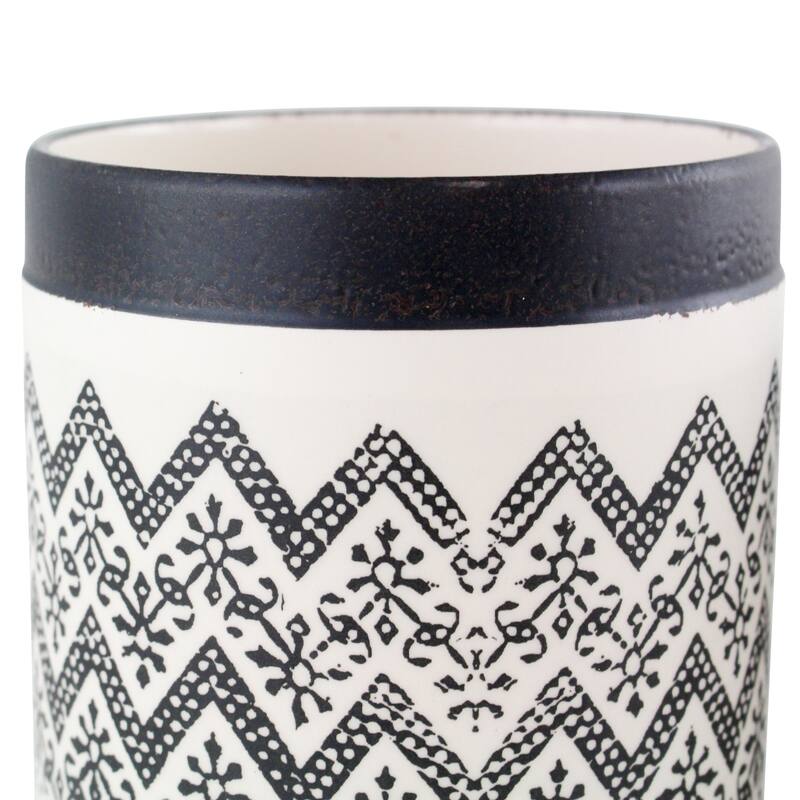 Nikos Ceramic Planters (Set of 3) - 7"H x 6"W x 6"D/ 5.5 x 4.5 x 4.5 / 4.5 x 3.5 x 3.5