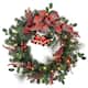 30" Decorated Wreath with Battery Operated LED Lights