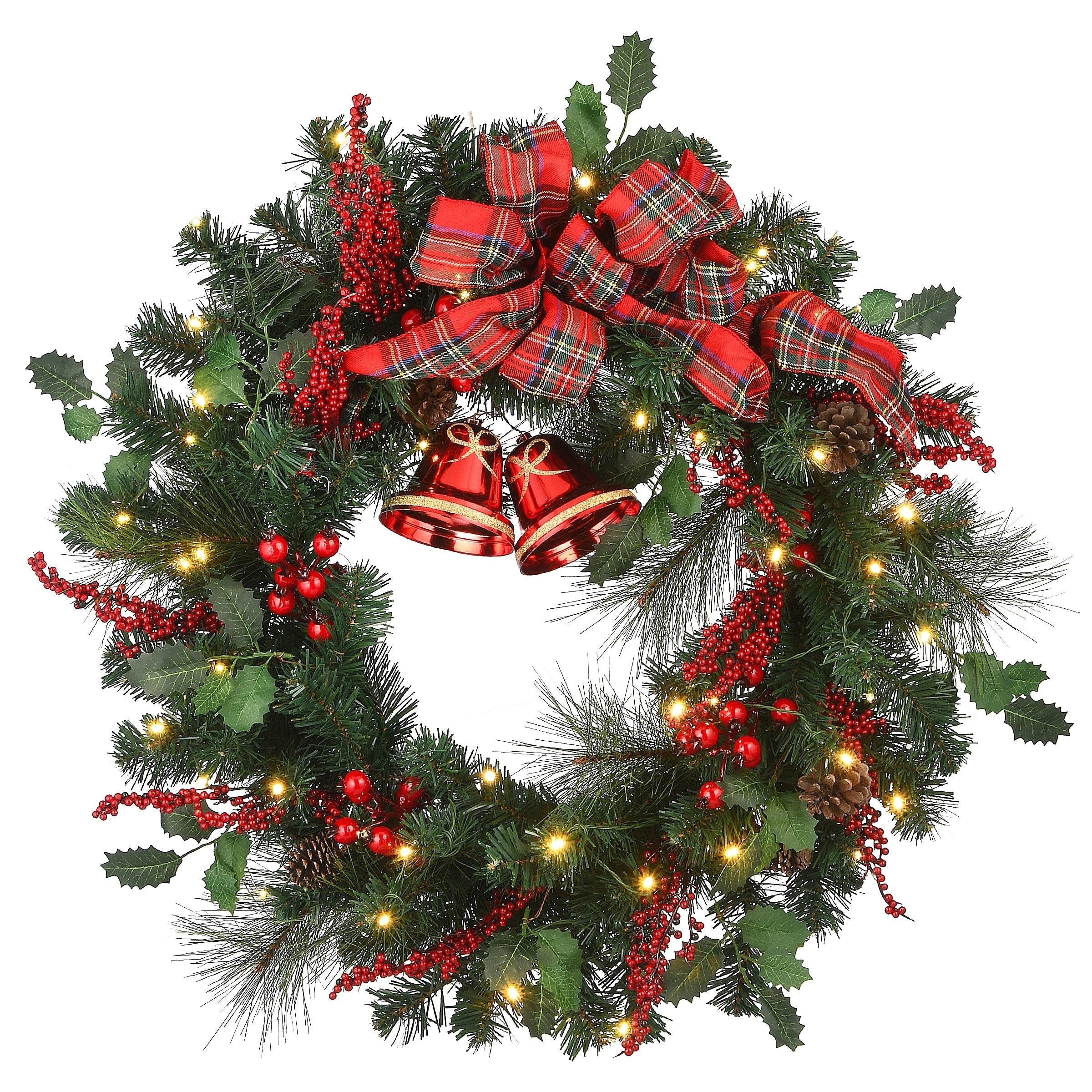 30 inch battery operated wreath