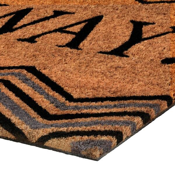 Shop Achim Go Away Printed Coir Door Mat 18x30 Free Shipping On