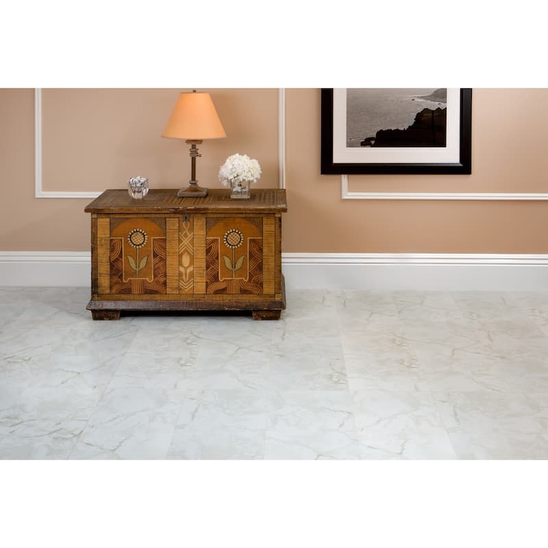 Achim Sterling White-Grey Veins 12x12 Floor Tile (20 Tiles/20 sq ft)