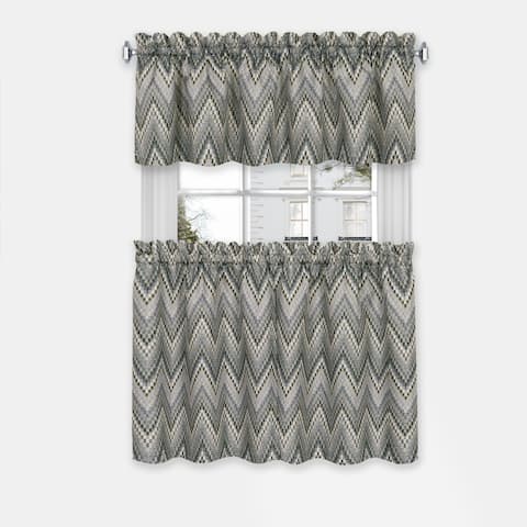 Porch & Den Lyndel Window Curtain Tier Pair and Valance Set